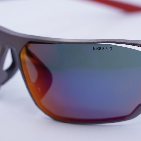 NIKE STRATUS E DC3408 900 Sunglasses Gunmetal Geometric Frame, Field Tint Lenses - Picture 2 of 9